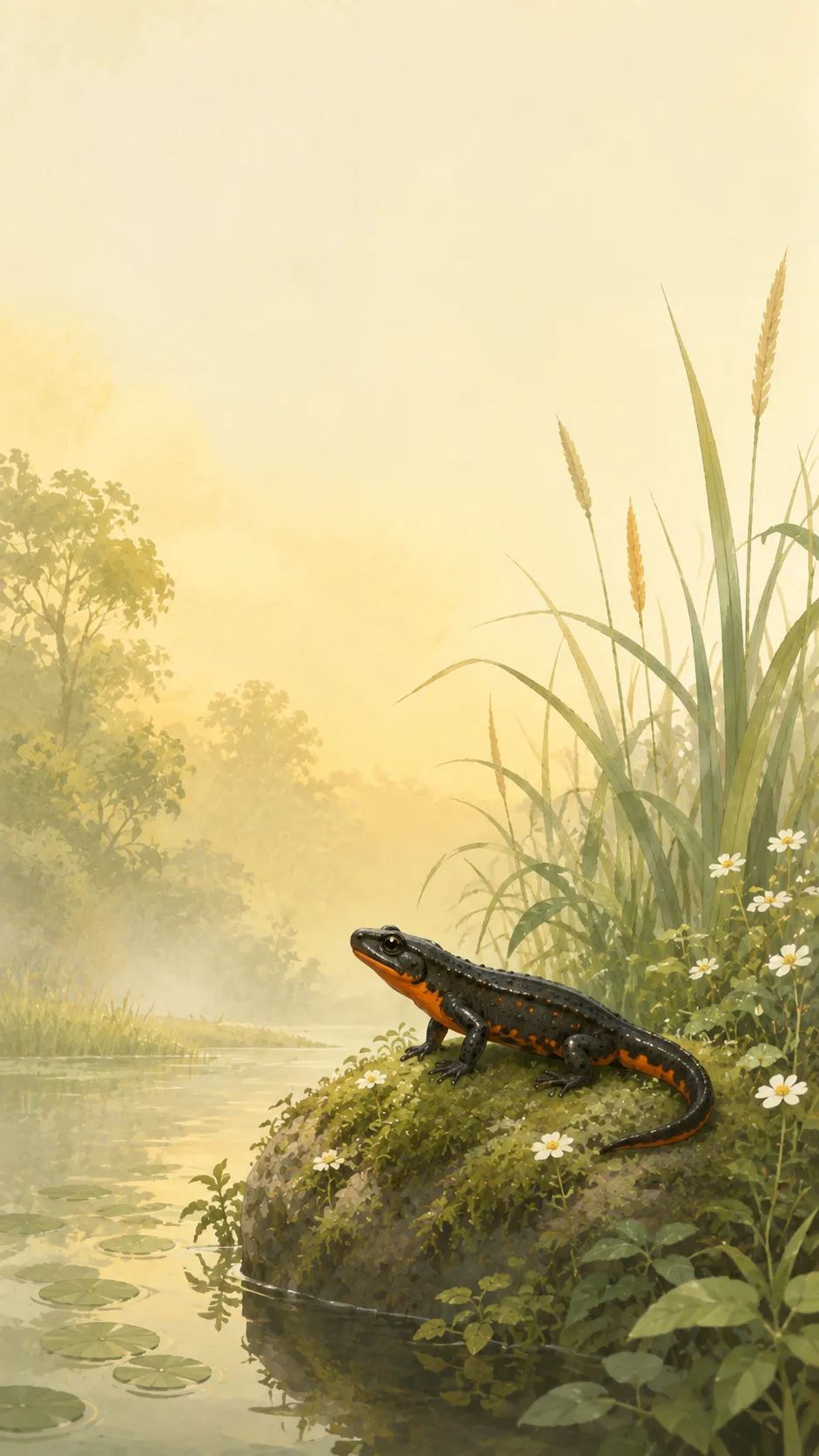 Free Chinese Fire-Bellied Newt wallpapers — phone and desktop