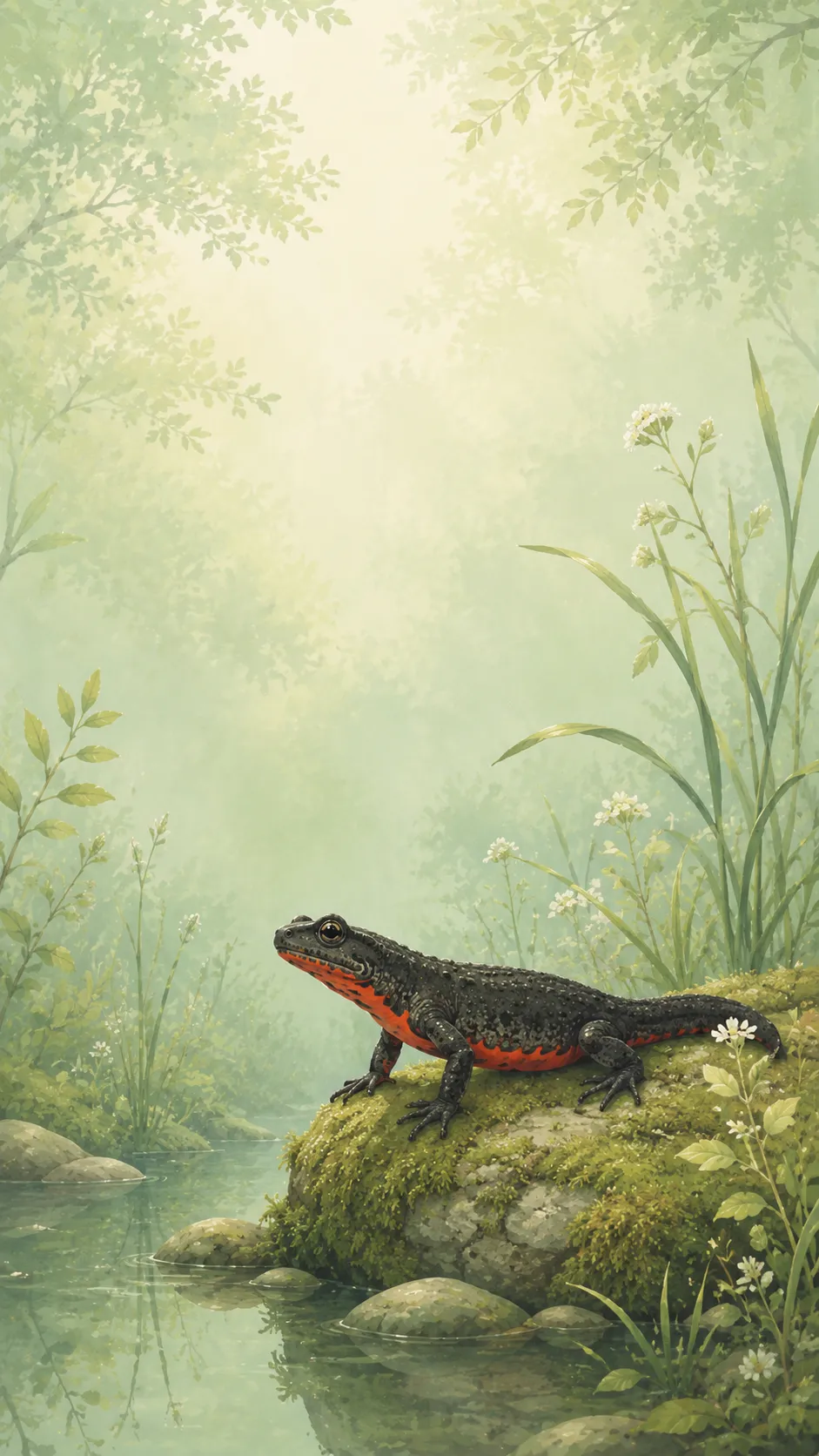 Free Japanese Fire-Bellied Newt wallpapers — phone and desktop