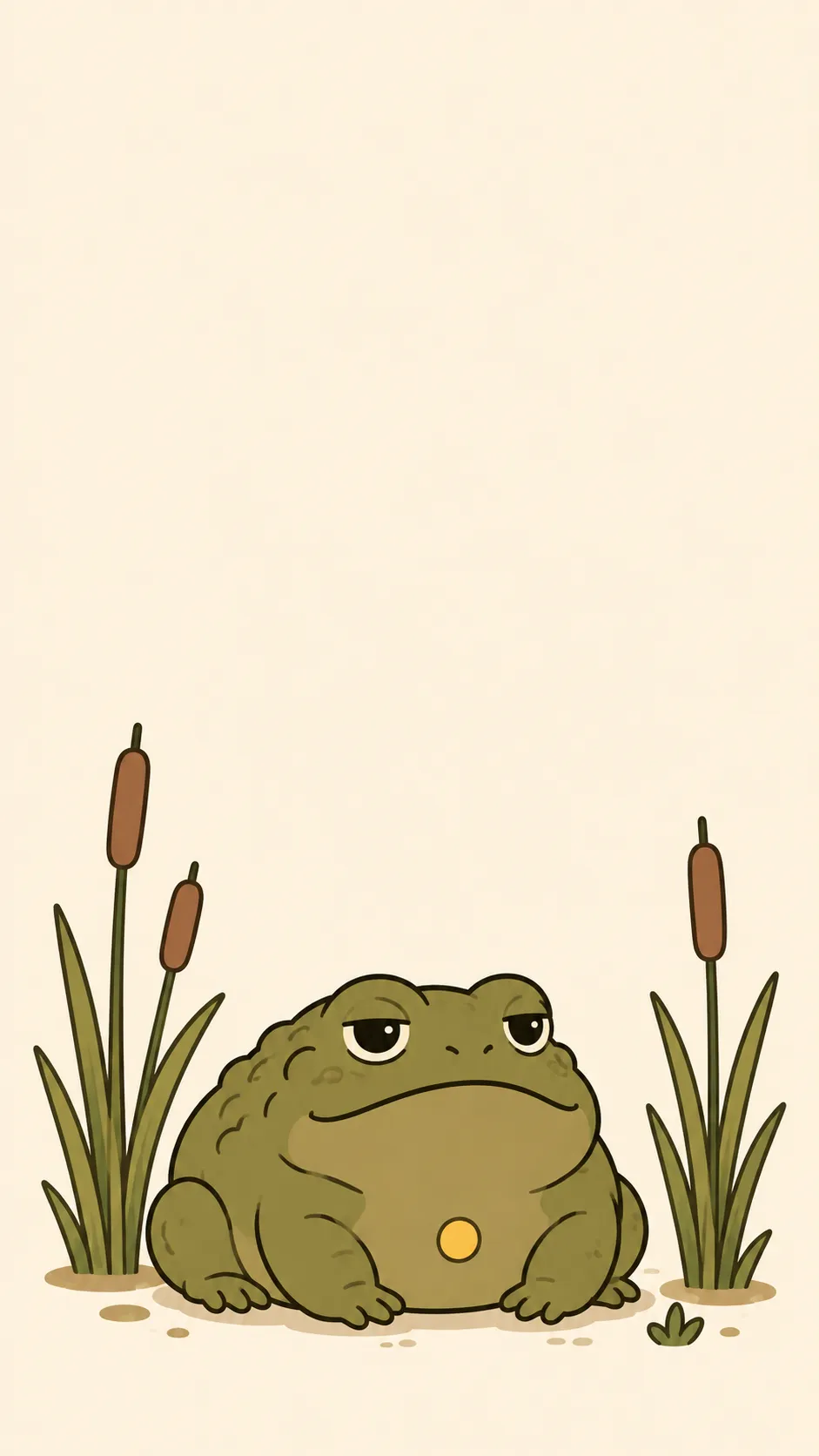 Kawaii African Bullfrog — a free African Bullfrog wallpaper (A giant, olive, unbothered chonk.)