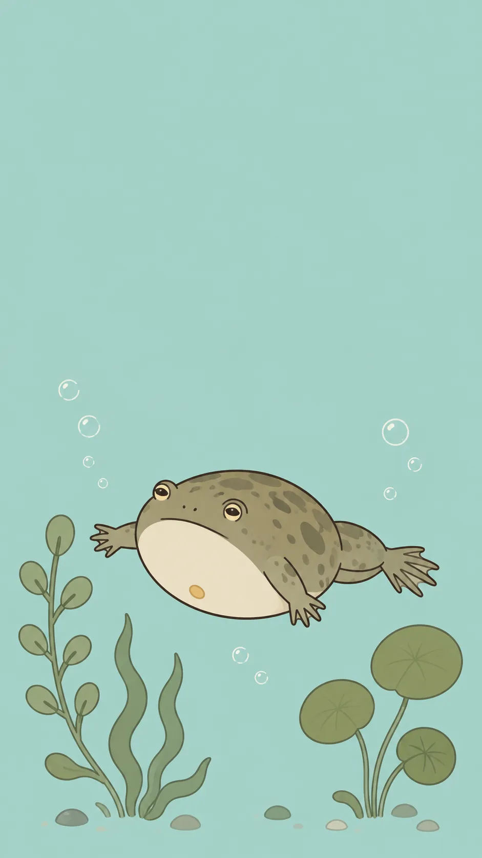 Kawaii Clawed Frog — a free African Clawed Frog wallpaper (A plump aquatic drifter.)