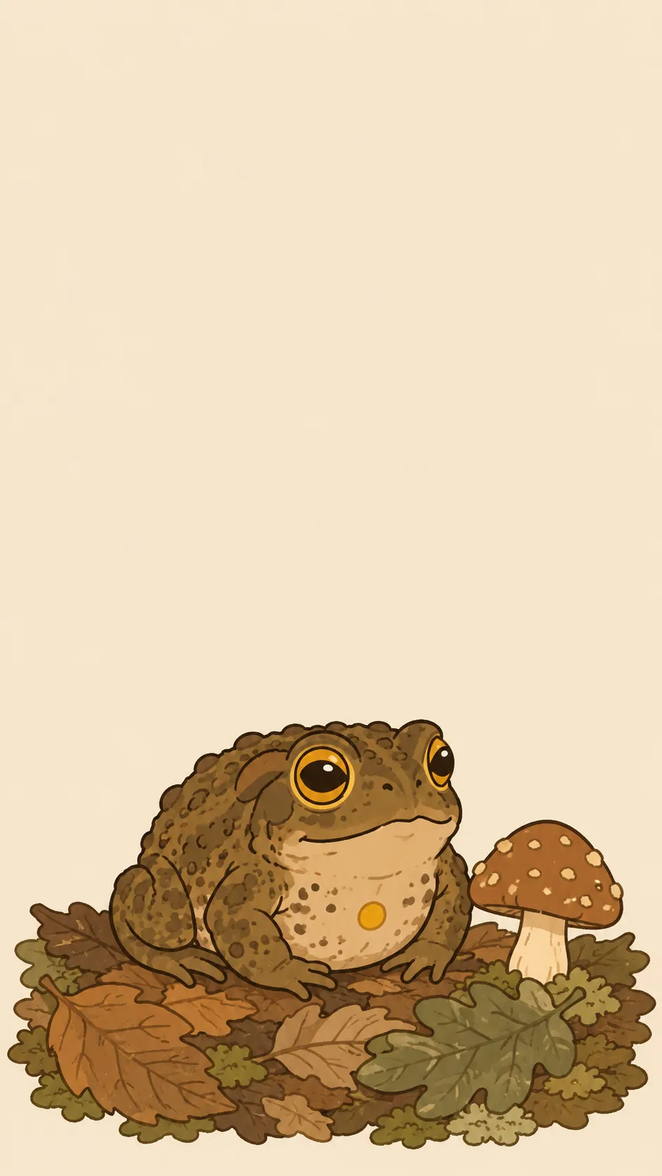 Kawaii American Toad — a cozy frog wallpaper