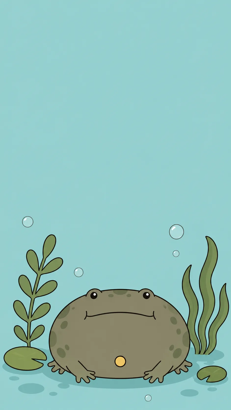 Kawaii Budgett's Frog — a free Budgett's Frog wallpaper (The wide, grumpy-cute hippo frog.)