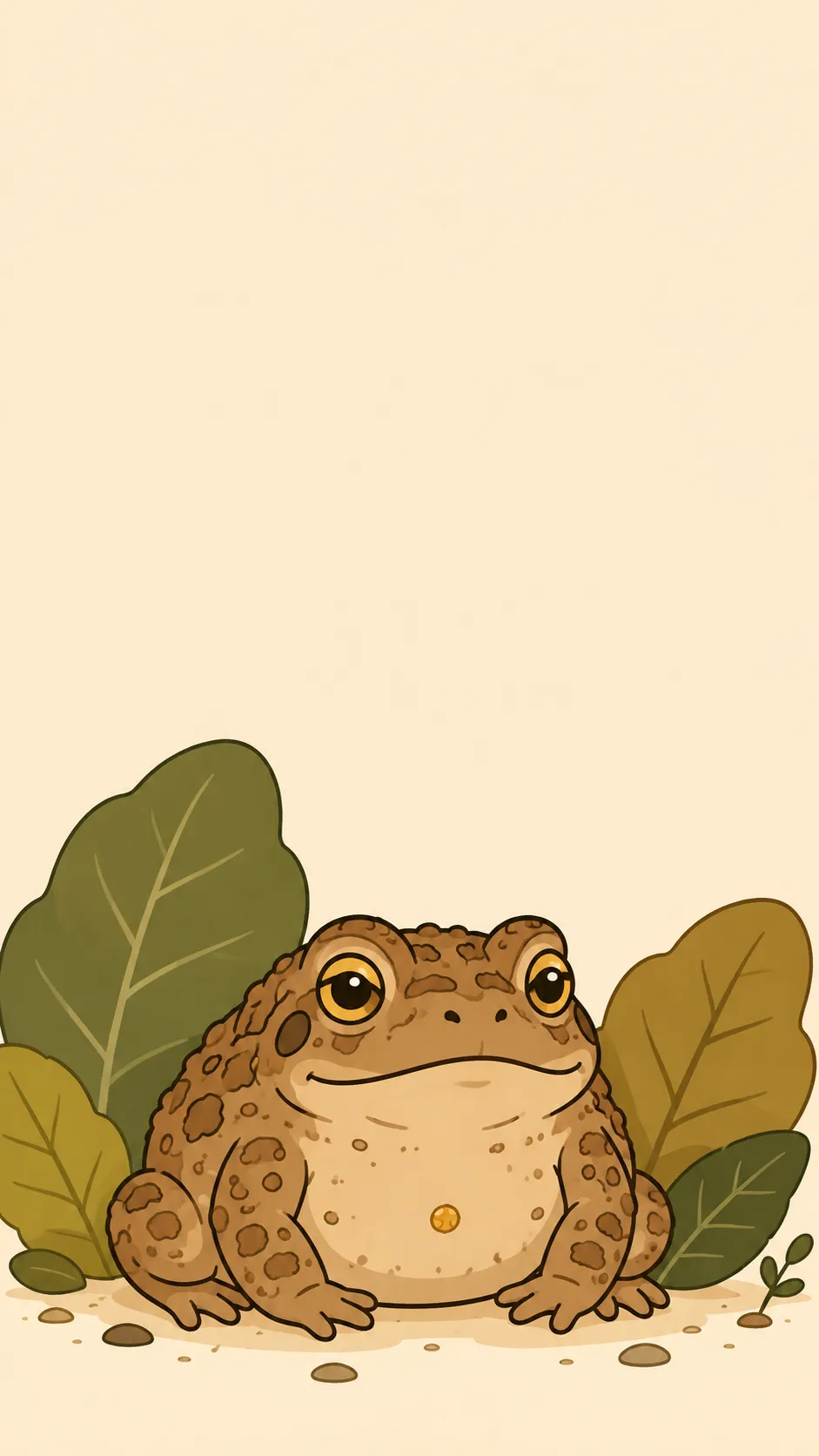 Kawaii Cane Toad — a cozy frog wallpaper