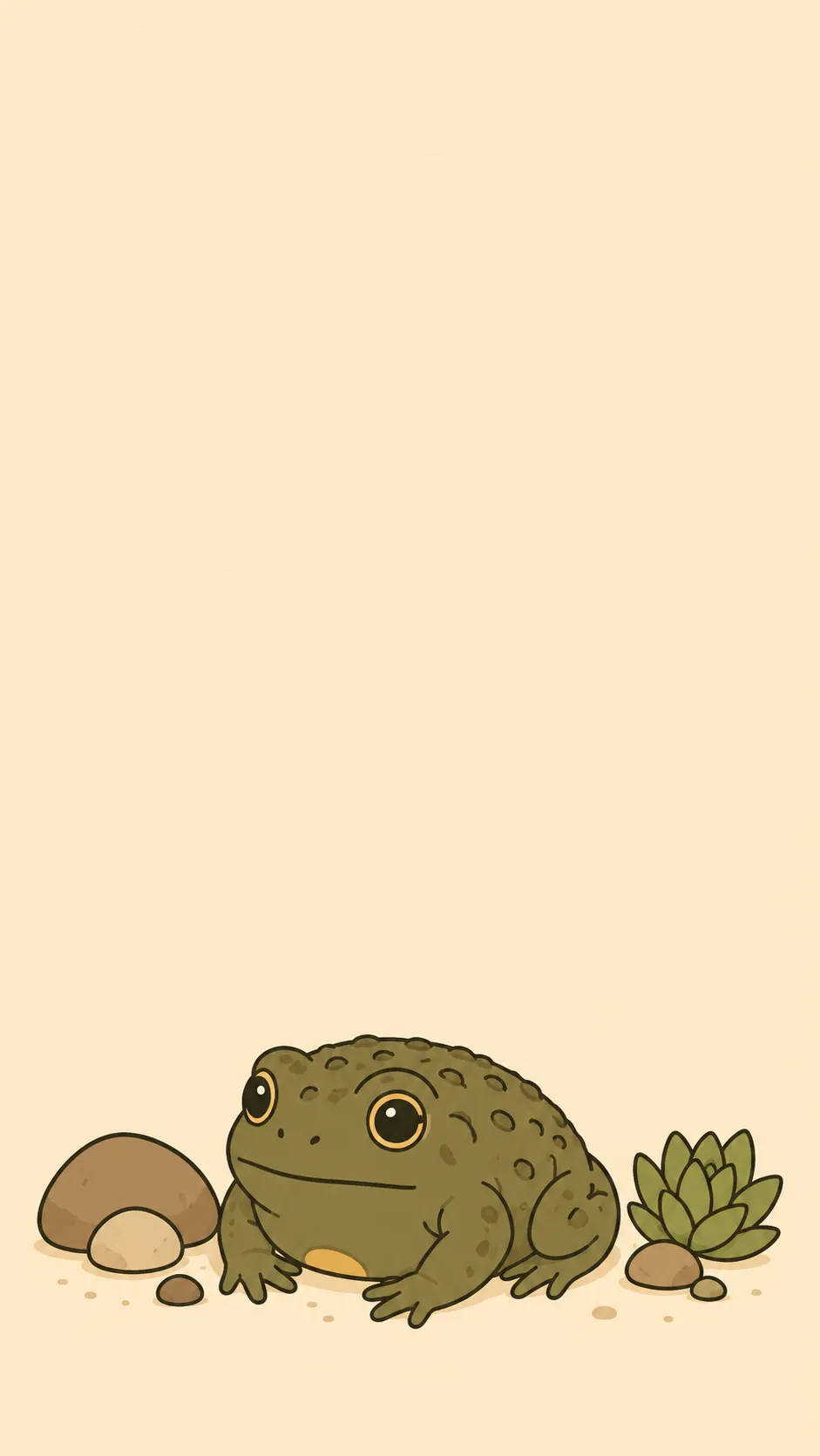 Kawaii Colorado River Toad — a free Colorado River Toad wallpaper (A big, calm desert toad.)