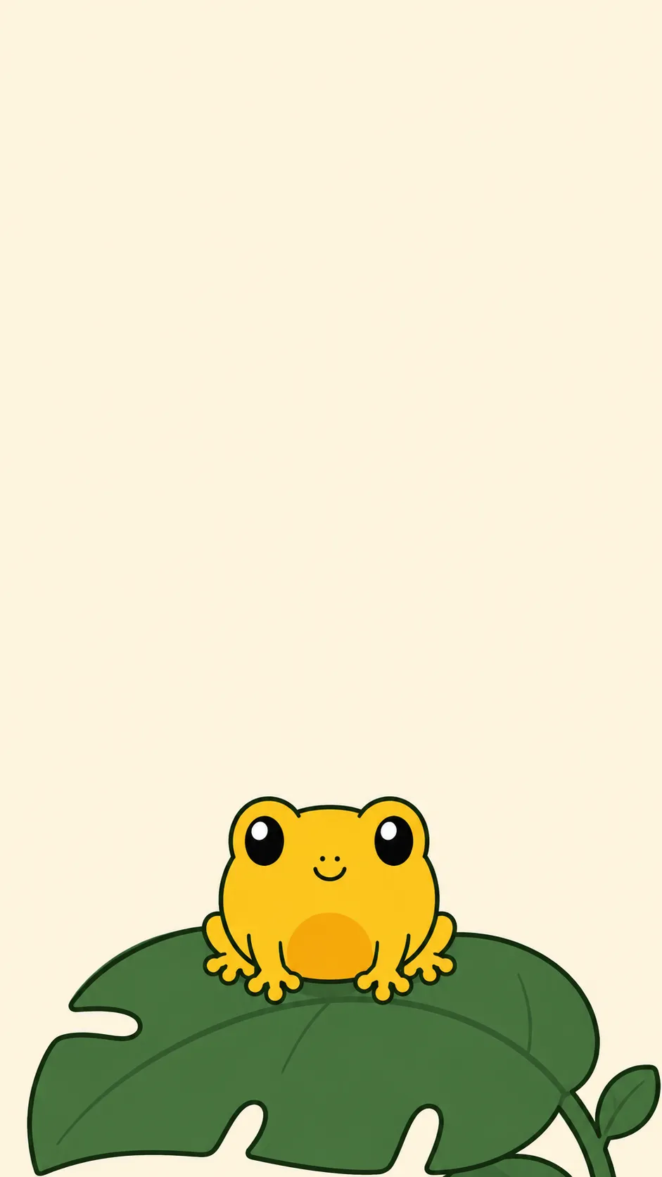 Kawaii Golden Poison Frog — a free Golden Poison Frog wallpaper (A little drop of gold.)