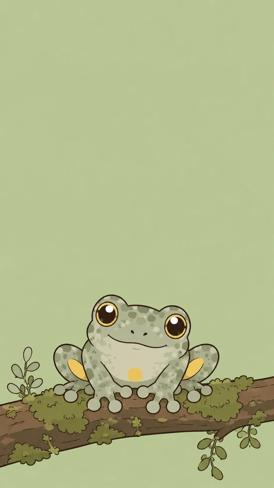 Kawaii Gray Tree Frog — a free Gray Tree Frog wallpaper (A lichen-grey climber with a lemon flash.)