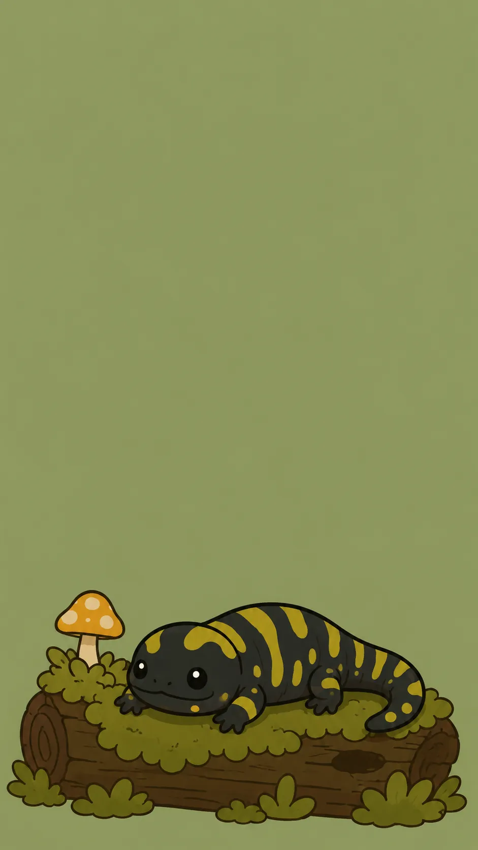 Kawaii Tiger Salamander — a free Tiger Salamander wallpaper (Chunky and gold-barred.)