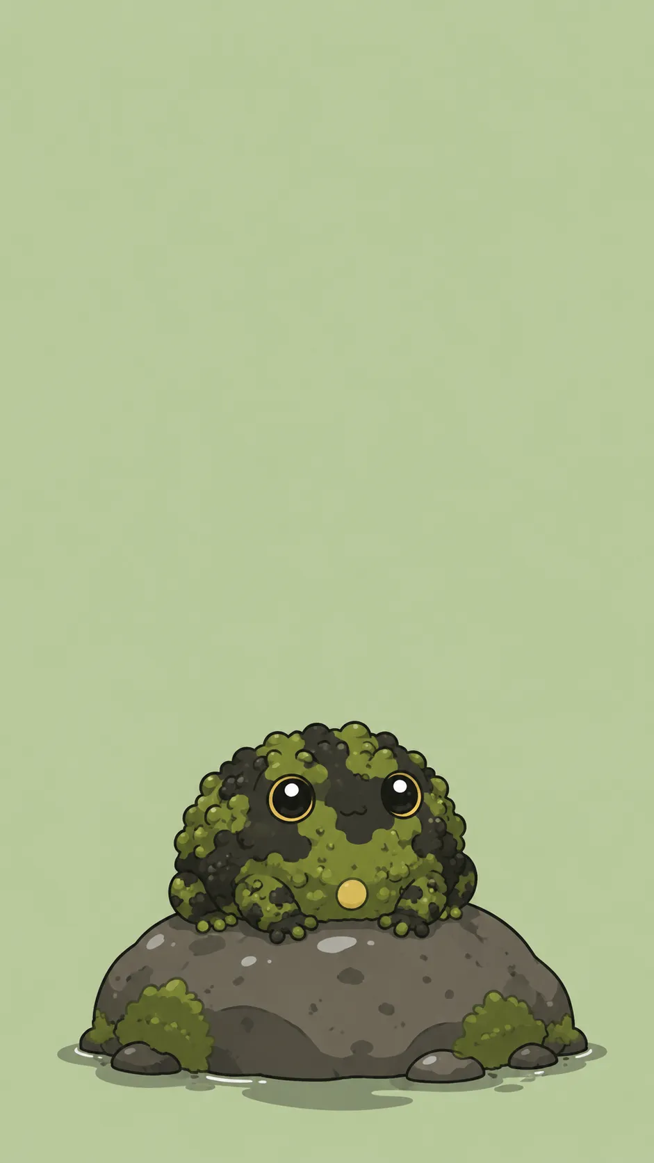 Kawaii Mossy Frog — a free Vietnamese Mossy Frog wallpaper (A living little clump of moss.)