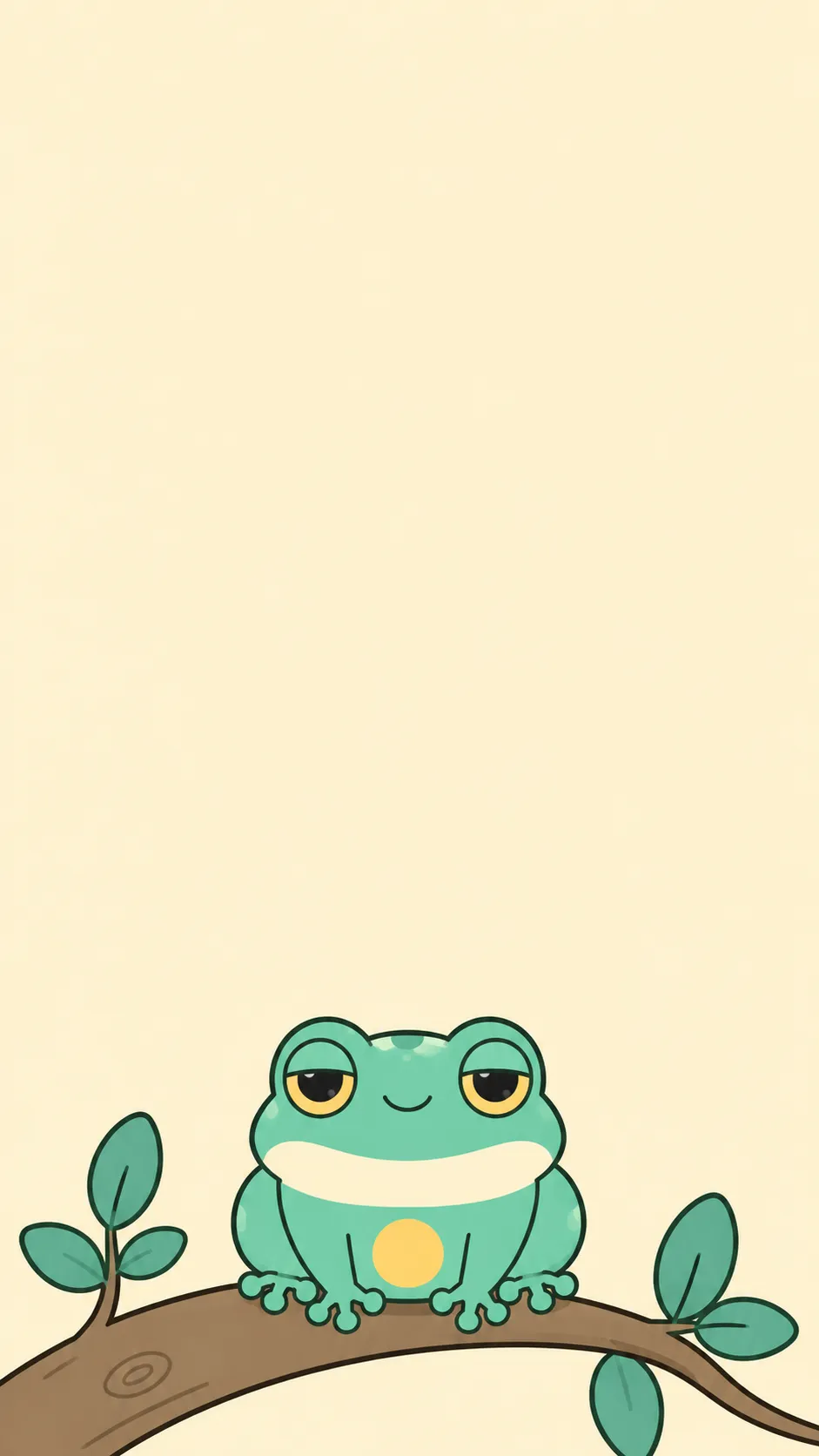 Kawaii White's Tree Frog — a free White's Tree Frog wallpaper (A smiley teal chonk.)